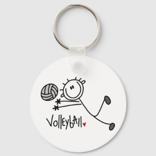 Männliches Strichmännchen Volleyball Schlüsselanhänger