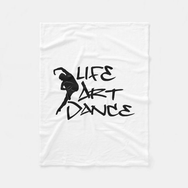 Männliches Tänzer-Leben-Kunst-Tanzquadrat Fleecedecke (Vorderseite)
