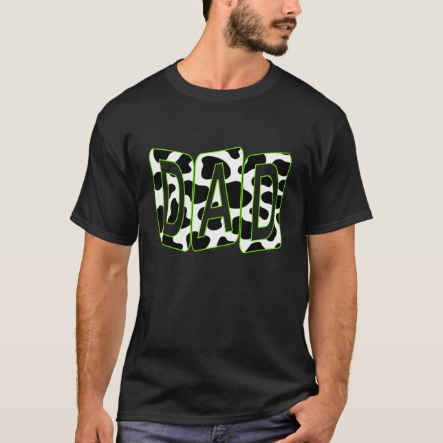 Männliches Vater Kuh Muster 1 T-Shirt (Vorderseite)