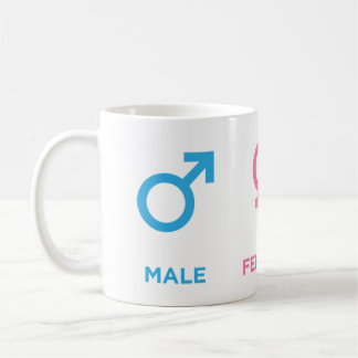 Männliches Weibliches Coder-Symbol Lustiges Progra Kaffeetasse