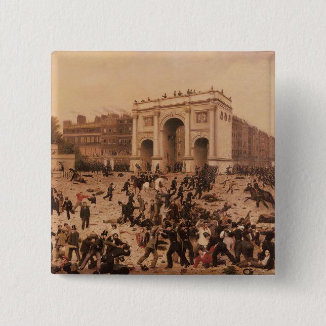 Männlichkeits-Stimmrecht-Aufstände in Hyde Park, Button (Vorderseite)