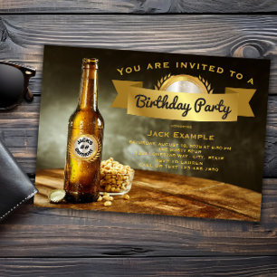 Manns Bier Geburstagsparty  Einladung