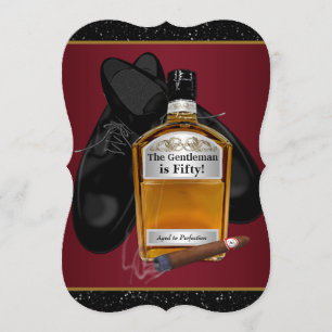 Manns Whisky- und Zigarren-Geburtstagsfeier Einladung