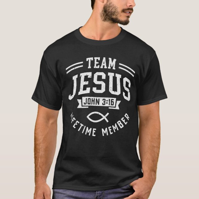 Mannschaft Jesus Christlich Glaube Religiöse Männe T-Shirt (Vorderseite)