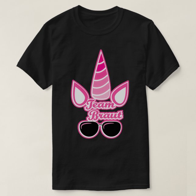 Mannschaftsbrille Einhorn T-Shirt (Design vorne)