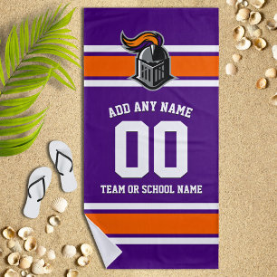Mannschaftsfarben und Mascot Personalisiertes Stra Strandtuch