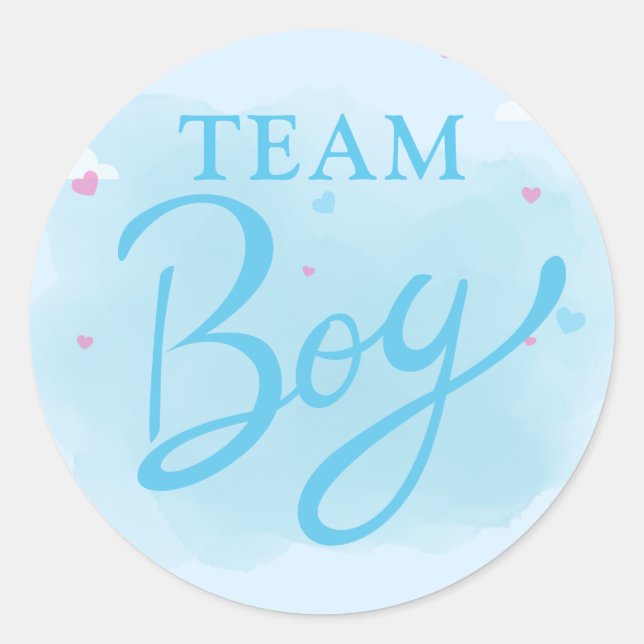 Mannschaftsjunge Aquarellfarbe Rosa Geschlecht off Runder Aufkleber (Vorderseite)