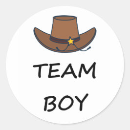 Mannschaftsjunge Geschlecht bei der Abstimmung off Runder Aufkleber