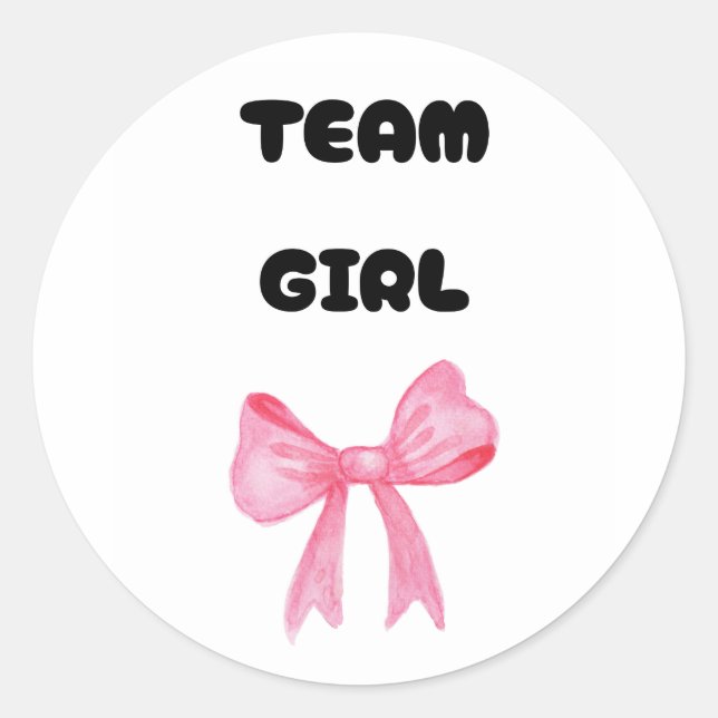 Mannschaftsmädchen Geschlecht bei der Abstimmung o Runder Aufkleber (Vorderseite)