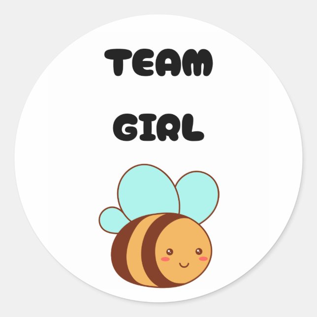 Mannschaftsmädchen Geschlecht bei der Abstimmung o Runder Aufkleber (Vorderseite)