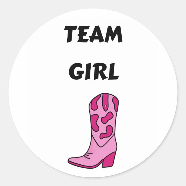 Mannschaftsmädchen Geschlecht bei der Abstimmung o Runder Aufkleber (Vorderseite)