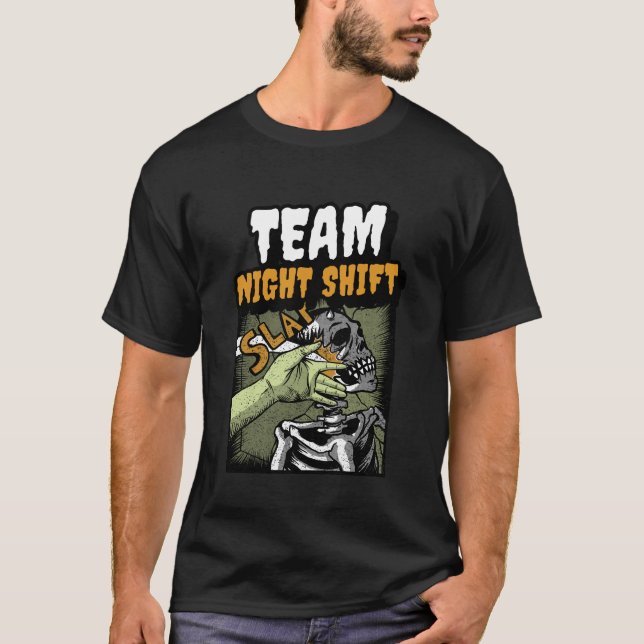 Mannschaftsnachtverschiebung T-Shirt (Vorderseite)