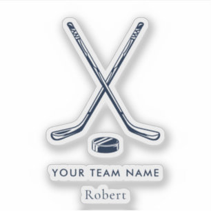 Mannschaftsname Eishockeyspieler individuell Aufkleber