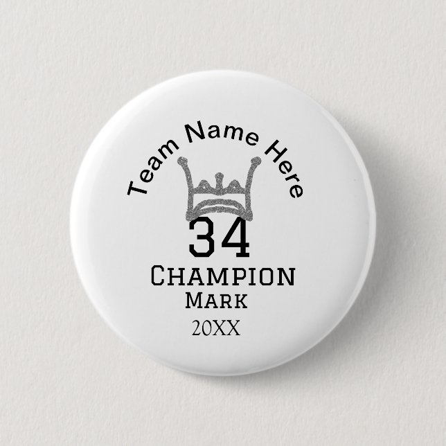 Mannschaftsname hinzufügen Spielername Datum Sport Button (Vorderseite)