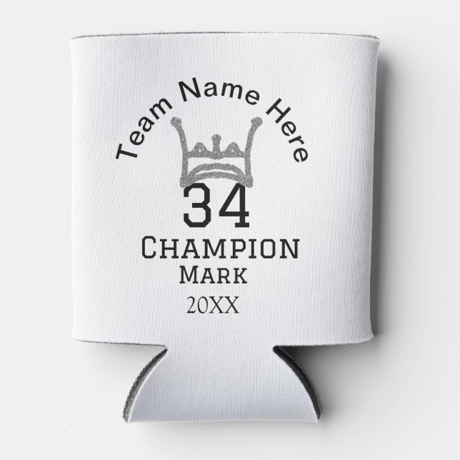 Mannschaftsname hinzufügen Spielername Datum Sport Dosenkühler (Vorderseite)