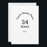 Mannschaftsname hinzufügen Spielername Datum Sport Einladung<br><div class="desc">Gestaltung</div>