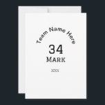 Mannschaftsname hinzufügen Spielername Datum Sport Einladung<br><div class="desc">Gestaltung</div>