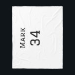 Mannschaftsname hinzufügen Spielername Datum Sport Fleecedecke<br><div class="desc">Gestaltung</div>