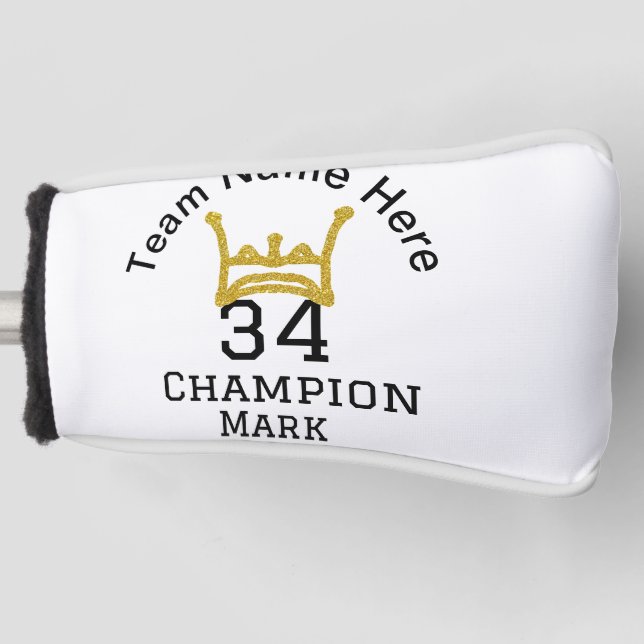 Mannschaftsname hinzufügen Spielername Datum Sport Golf Headcover (Vorderseite)