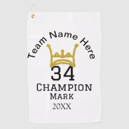 Mannschaftsname hinzufügen Spielername Datum Sport Golfhandtuch