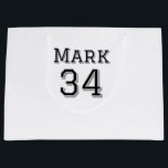 Mannschaftsname hinzufügen Spielername Datum Sport Große Geschenktüte<br><div class="desc">Gestaltung</div>