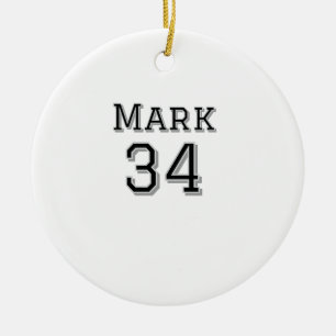 Mannschaftsname hinzufügen Spielername Datum Sport Keramik Ornament
