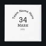 Mannschaftsname hinzufügen Spielername Datum Sport Magnet<br><div class="desc">Gestaltung</div>