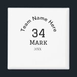 Mannschaftsname hinzufügen Spielername Datum Sport Magnet<br><div class="desc">Gestaltung</div>