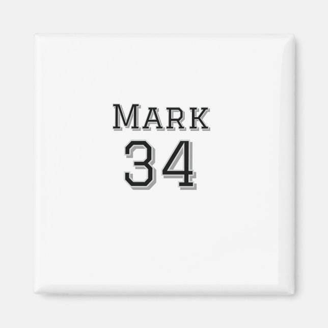 Mannschaftsname hinzufügen Spielername Datum Sport Magnet (Vorne)