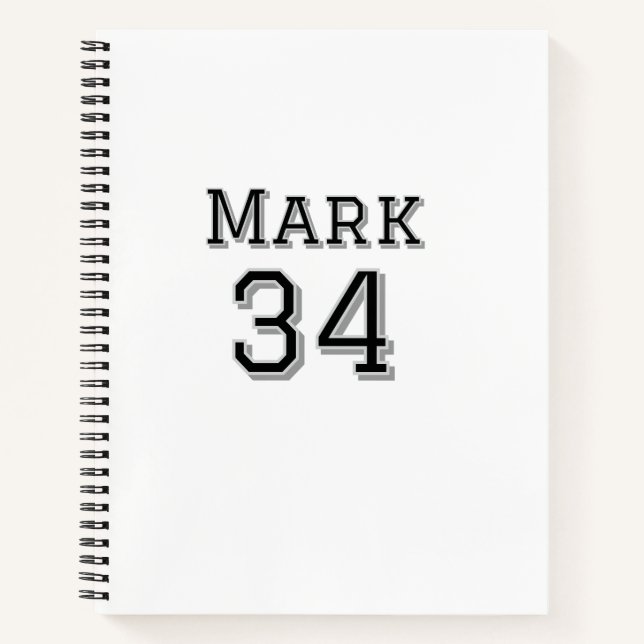 Mannschaftsname hinzufügen Spielername Datum Sport Notizbuch (Vorderseite)