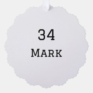 Mannschaftsname hinzufügen Spielername Datum Sport Ornament Karte