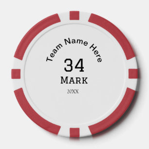 Mannschaftsname hinzufügen Spielername Datum Sport Pokerchips