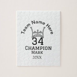 Mannschaftsname hinzufügen Spielername Datum Sport Puzzle