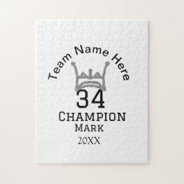 Mannschaftsname hinzufügen Spielername Datum Sport Puzzle