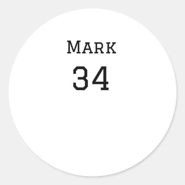 Mannschaftsname hinzufügen Spielername Datum Sport Runder Aufkleber (Vorderseite)