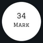 Mannschaftsname hinzufügen Spielername Datum Sport Runder Aufkleber<br><div class="desc">Gestaltung</div>