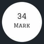 Mannschaftsname hinzufügen Spielername Datum Sport Runder Aufkleber<br><div class="desc">Gestaltung</div>