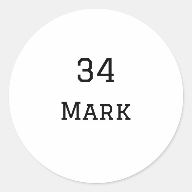 Mannschaftsname hinzufügen Spielername Datum Sport Runder Aufkleber (Vorderseite)