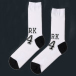 Mannschaftsname hinzufügen Spielername Datum Sport Socken<br><div class="desc">Gestaltung</div>
