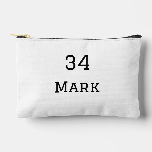 Mannschaftsname hinzufügen Spielername Datum Sport Zubehörtasche (Vorderseite)