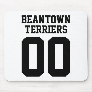 Mannschaftsname und Trikotnummer vorne hinten T-Sh Mousepad