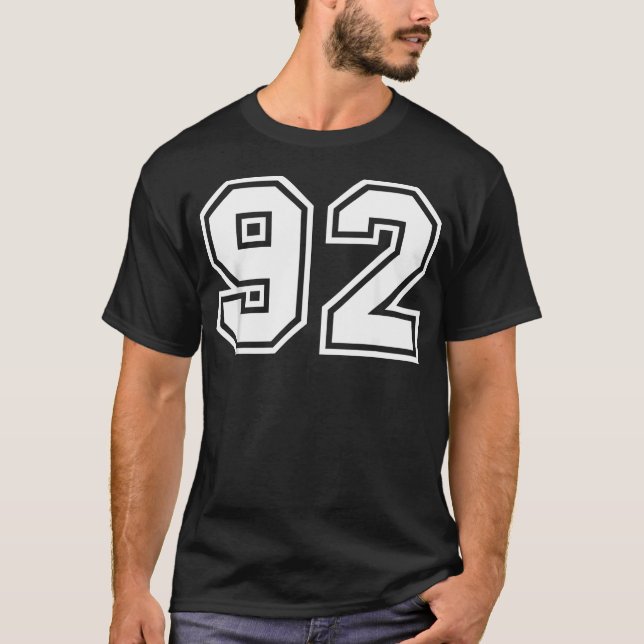 Mannschaftstrikot Nummer 92 T-Shirt (Vorderseite)