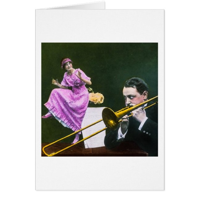 Mannspiele Trombone Prallplatte tanzt auf Tabelle (Vorne)