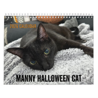 Manny Halloween-Katze 2026 Kalender
