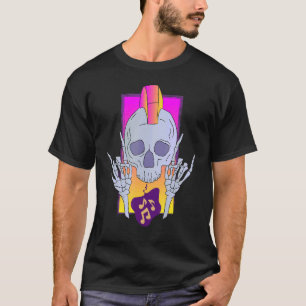 Mano Cornuta Skull Punk Heavy Metal T-Shirt