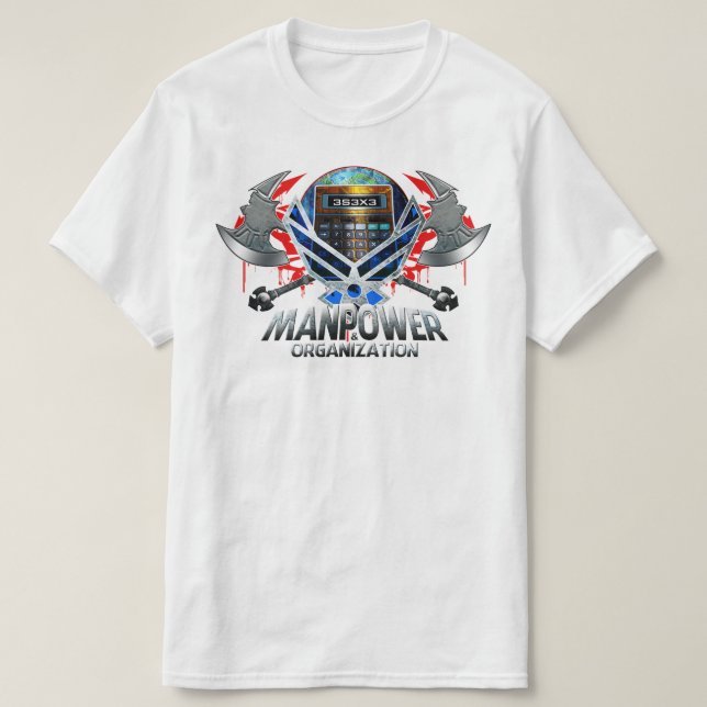 Manpower Calculator Ax Logo T-Shirt (Design vorne)