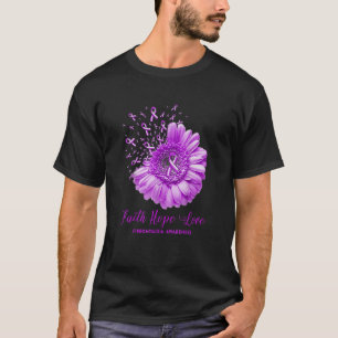Mans Daisy Blume Faith Hope Liebe Fibromyalgia Awa T-Shirt