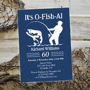 Man's It's O-Fish-al Fisherman 60. Geburtstagspart Einladung