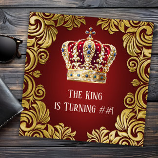 Mans King Birthday Party Einladung