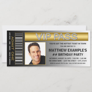 Mans Ticket Geburtstagsparty Einladung